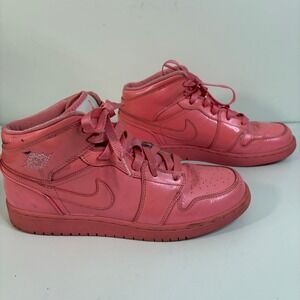 Y2K Air Jordan 1 Mid (GS) Coral‎ Chalk 322678-661 Barbiecore Women's 9 Youth 7Y